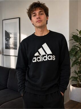 Adidas Golf Black Logo Crewneck Sweatshirt Men’s Large